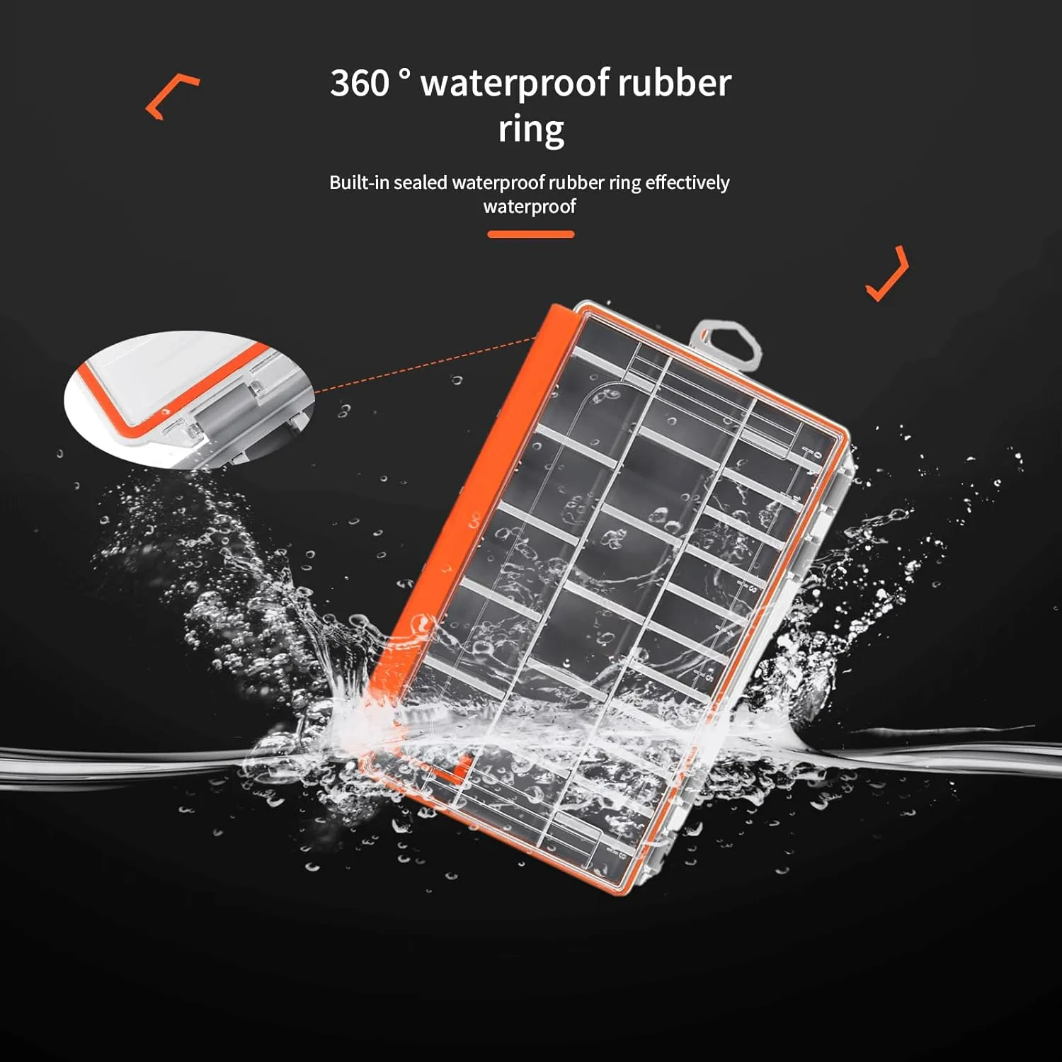 tackle box waterproof storage organizer 2Pack 3700 Fishing boxes Tray With Removable Dividers Lure Boxs Terminal container