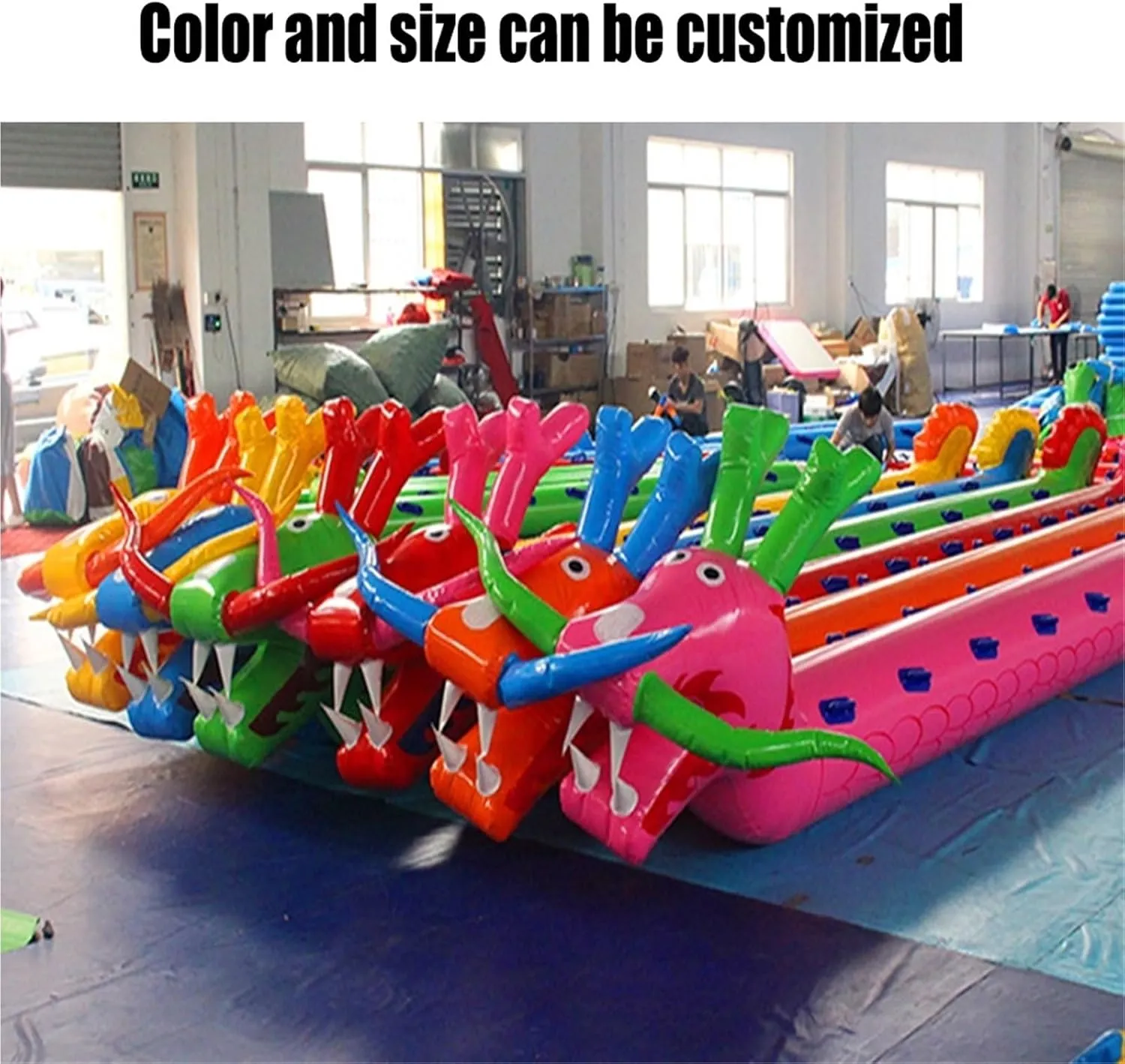Team Building Games Field Day Outdoor Teamwork Games, Fun Games Lawn Inflatable Dragon Boat Game Toys, Team Building Exercise Activities Games, 2 PCS(9 Seats/L-5.5M)