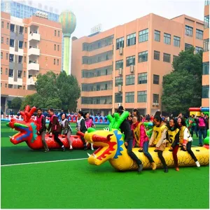 Team Building Games Field Day Outdoor Teamwork Games, Fun Games Lawn Inflatable Dragon Boat Game Toys, Team Building Exercise Activities Games, 2 PCS(9 Seats/L-5.5M)