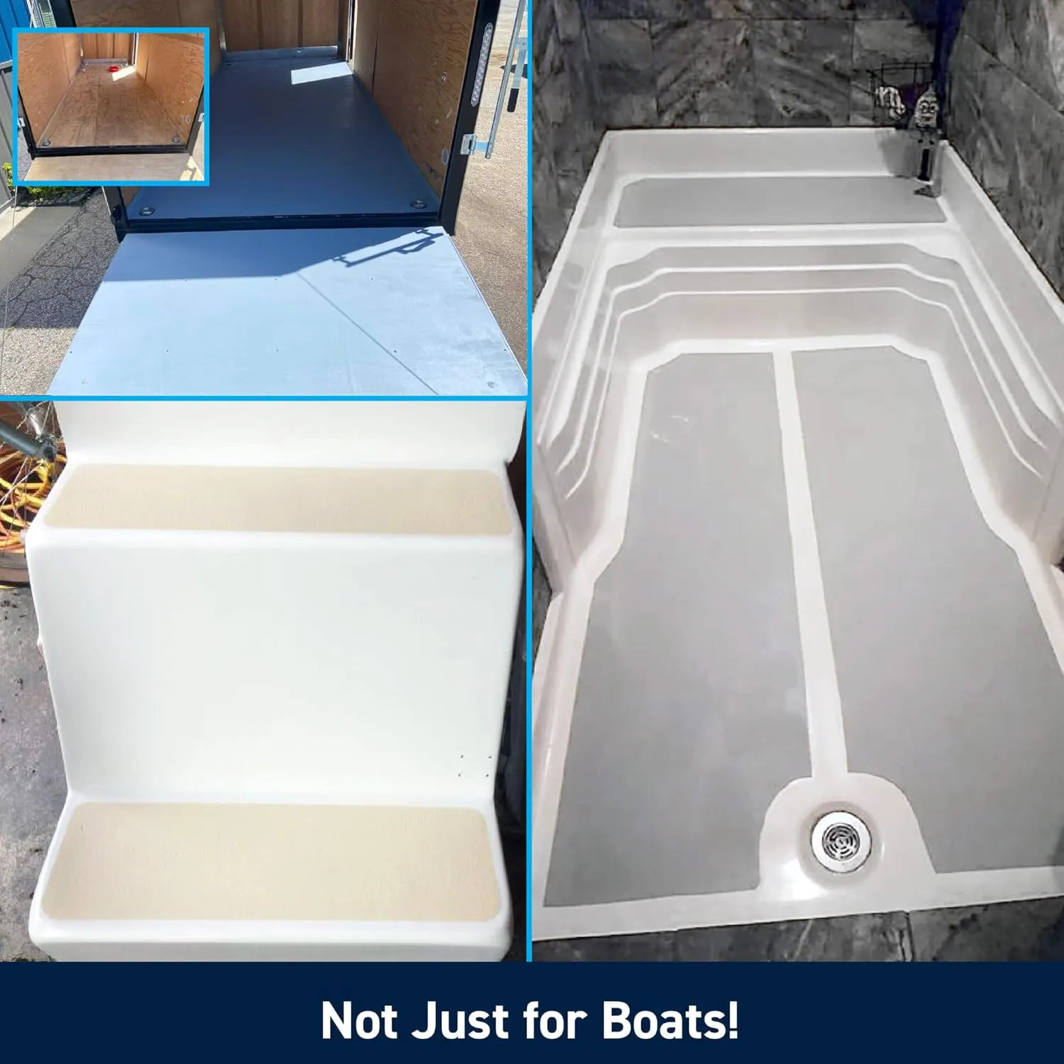 TotalBoat-409322 TotalTread Non-Skid Deck Paint, Marine-Grade Anti-Slip Traction Coating for Boats, Wood, Fiberglass, Aluminum, and Metals (White, Quart), 0.25 Gallon (Pack of 1)