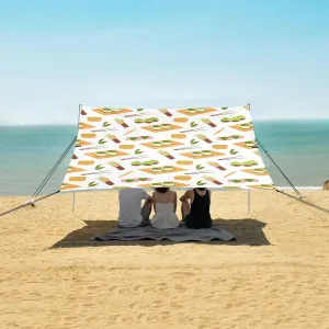 Traditional Japanese Desserts Beach Camping Tent Sun Shelter for Whole Family, Beach Shade Canopy with UPF50  UV Protection,Easy Set Up and Carry,Outdoor Shade for Trips, Fishing, Backyard Fun