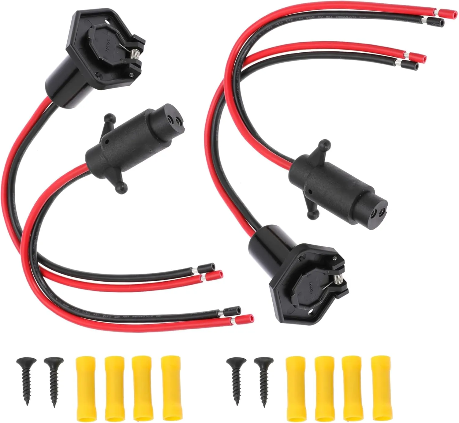 Trolling Motor Plug 10 Gauge 2 Wire 12V-24V Compatible with Minn Kota Marine Boat Waterproof Trolling Motor Connector Trolling Motor Quick Connect Trolling Motor Plug(Plug-FM102)