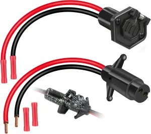 Trolling Motor Plug,Trolling Motor Plug and Receptacle 12v for Minn Kota,Waterproof Trolling Motor Quick Connect,Heavy-Duty Male and Female Trolling Motor Connector