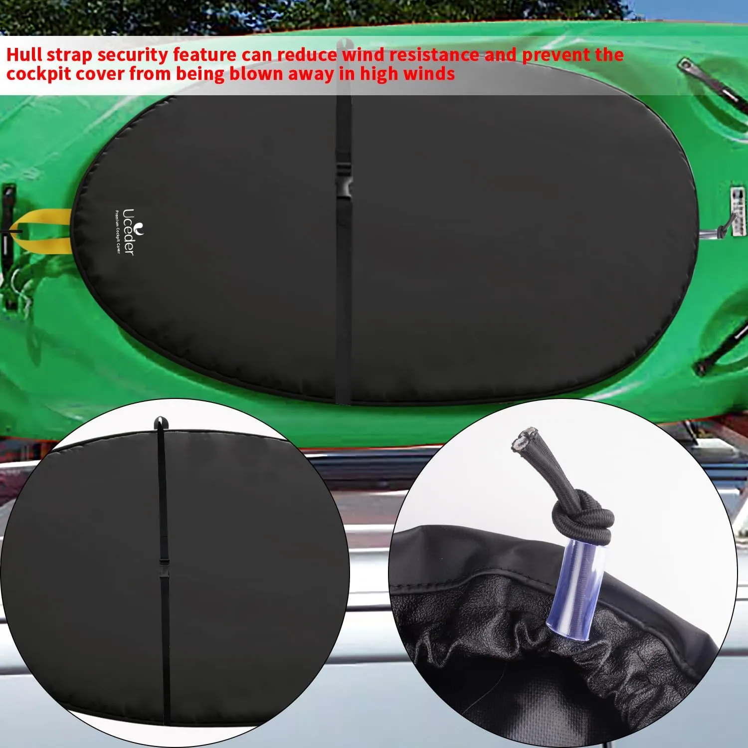 UCEDER Waterproof Kayak Cockpit Cover Seal Cockpit Cover Maximum Protection for Your Ocean Cockpit