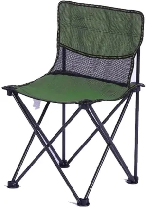Ultralight Folding Camping Chair, Portable Backpack Chair with Breathable Mesh, for Hiking, Traveling, Fishing (Black, Medium)(Green,68.5 * 42 * 42CM)