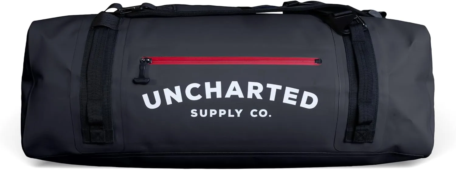 Uncharted Supply Co. The Vault Waterproof Duffel Bag - Airtight bag with Backpack Straps, Carry-On Size, Perfect for travel, boating, camping, recreation.