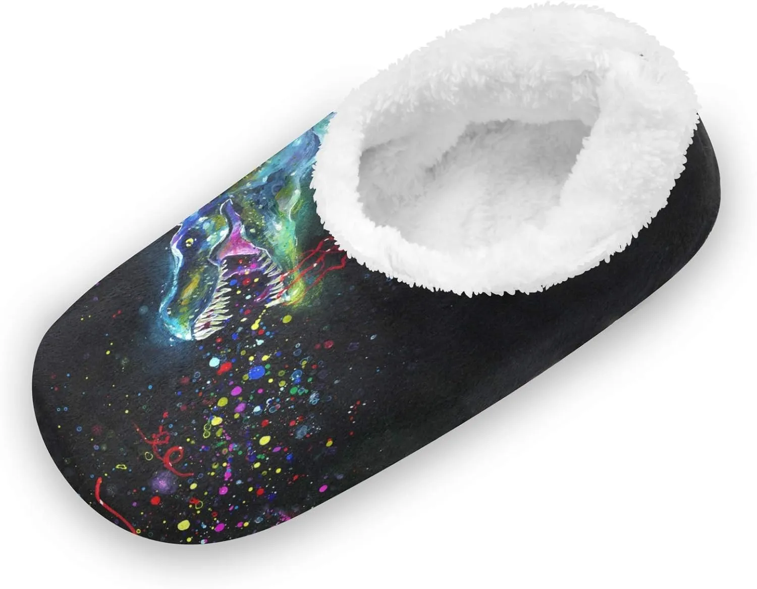 Unisex Fuzzy House Slippers Memory Foam Warm Slip Shoes Fur Lining M-XXL