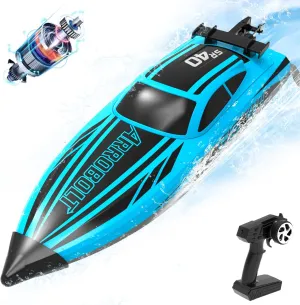 VOLANTEXRC Brushless RC Boats for Adults, 30 MPH Fast Remote Control Boat with 2 Rechargeable Batteries for Lakes, 30  Mins Full Proportional Boat High Speed RC Boat for Adults (79705)