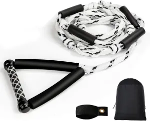 Wakesurf Rope - ASVAEVAS 25ft Floating Wake Surf Ropes and Handle, 4 Sections Adjustable Surf Tow Rope for Wakesurfing and Watersports