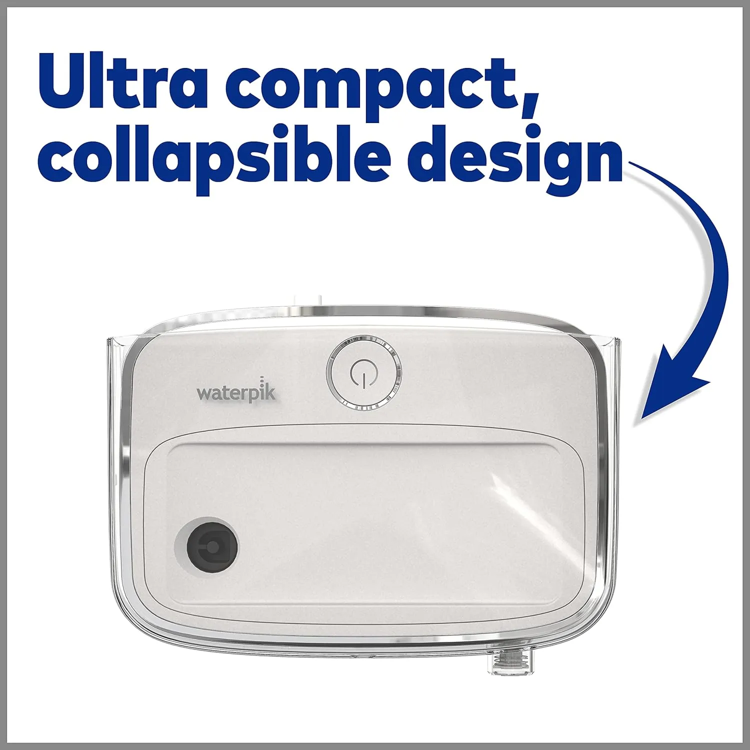 Waterpik Sidekick Portable Water Flosser, Perfect for Travel & Home, ADA Accepted, White/Chrome WF-04