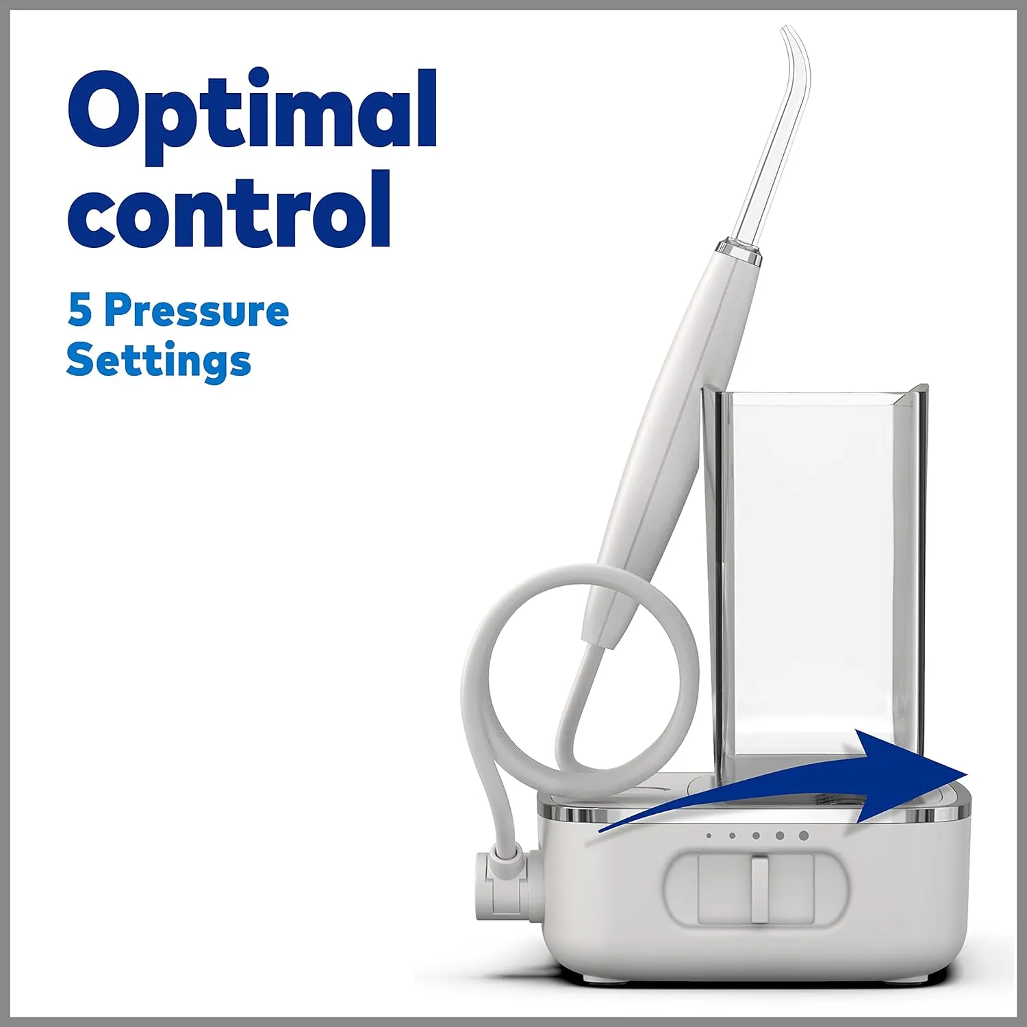 Waterpik Sidekick Portable Water Flosser, Perfect for Travel & Home, ADA Accepted, White/Chrome WF-04