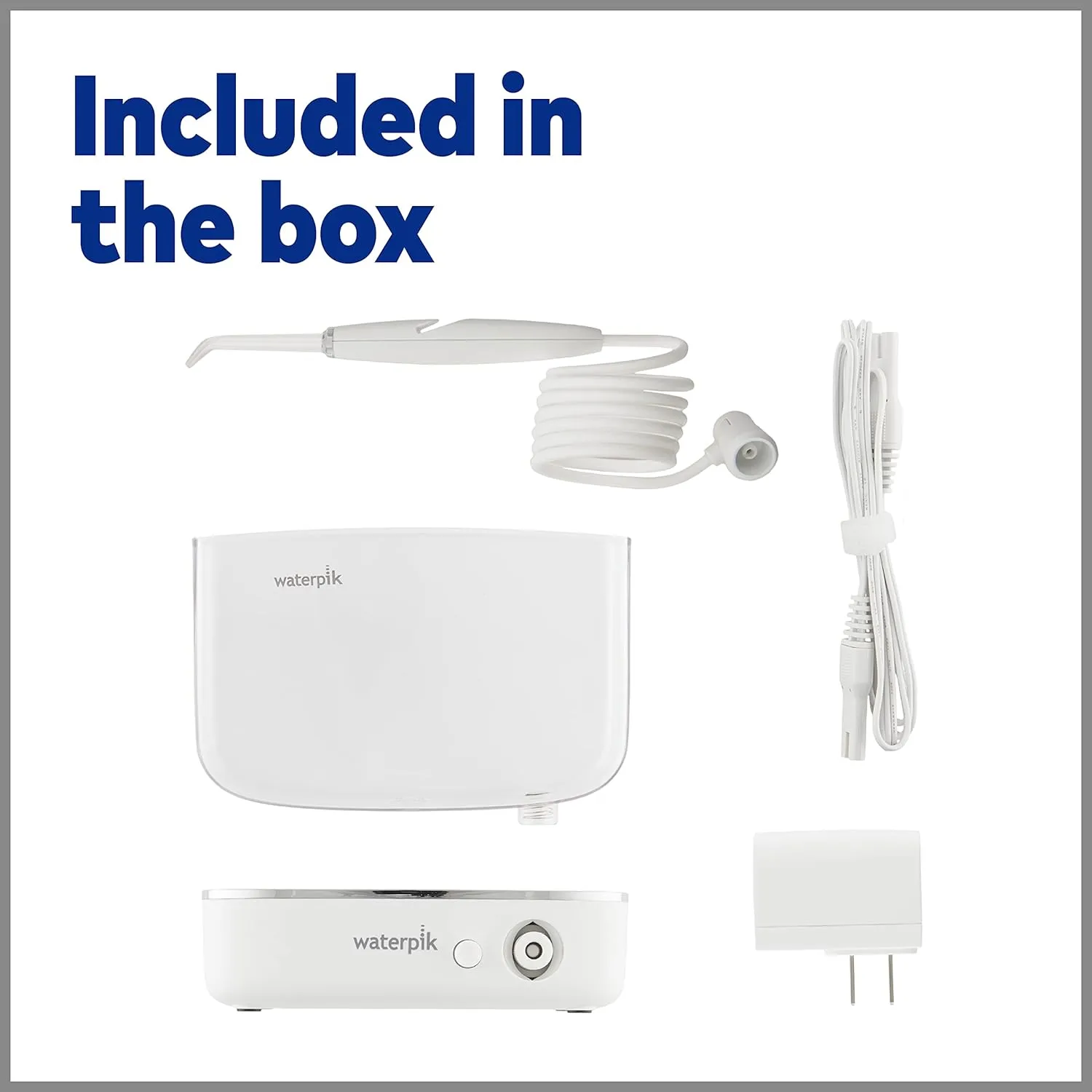 Waterpik Sidekick Portable Water Flosser, Perfect for Travel & Home, ADA Accepted, White/Chrome WF-04