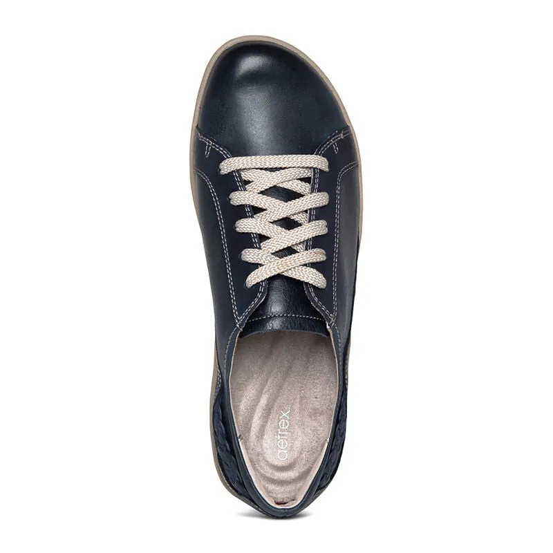 WOMEN'S AETREX DANA LACE UP OXFORD | NAVY