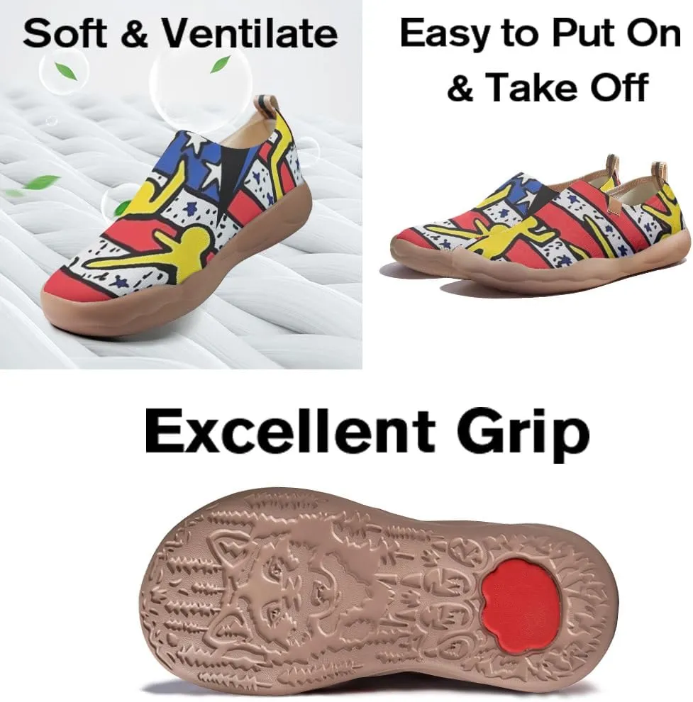 Women's Art Travel Shoes Slip-on Loafers Comfortable, Light and Fashionable Sneakers