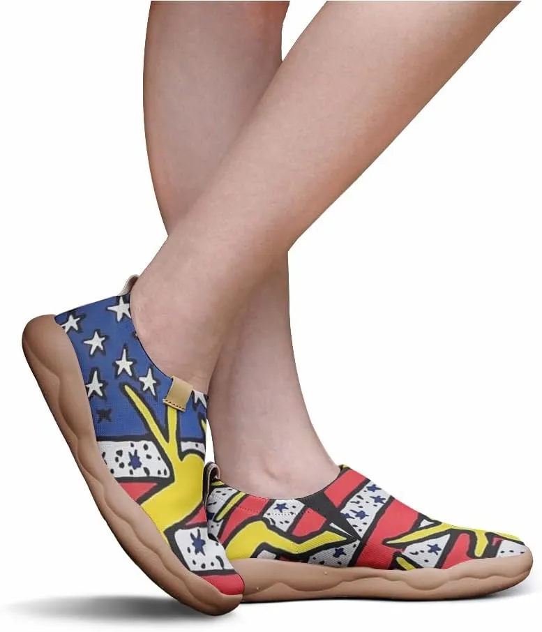 Women's Art Travel Shoes Slip-on Loafers Comfortable, Light and Fashionable Sneakers