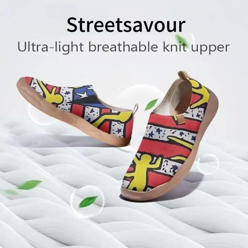 Women's Art Travel Shoes Slip-on Loafers Comfortable, Light and Fashionable Sneakers