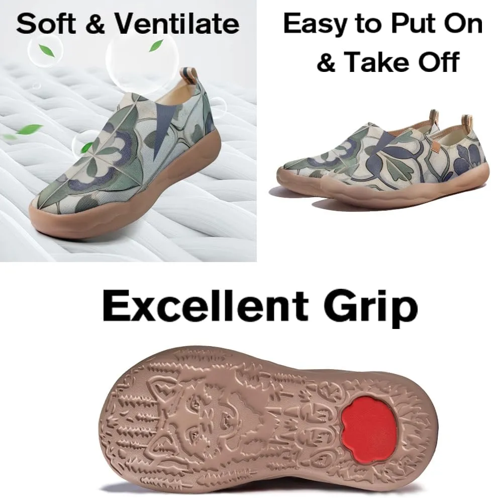 Women's Floral Slip-on Shoes Various Styles Comfortable Lightweight Art Travel Sneakers Casual Floral Fashion Loafers
