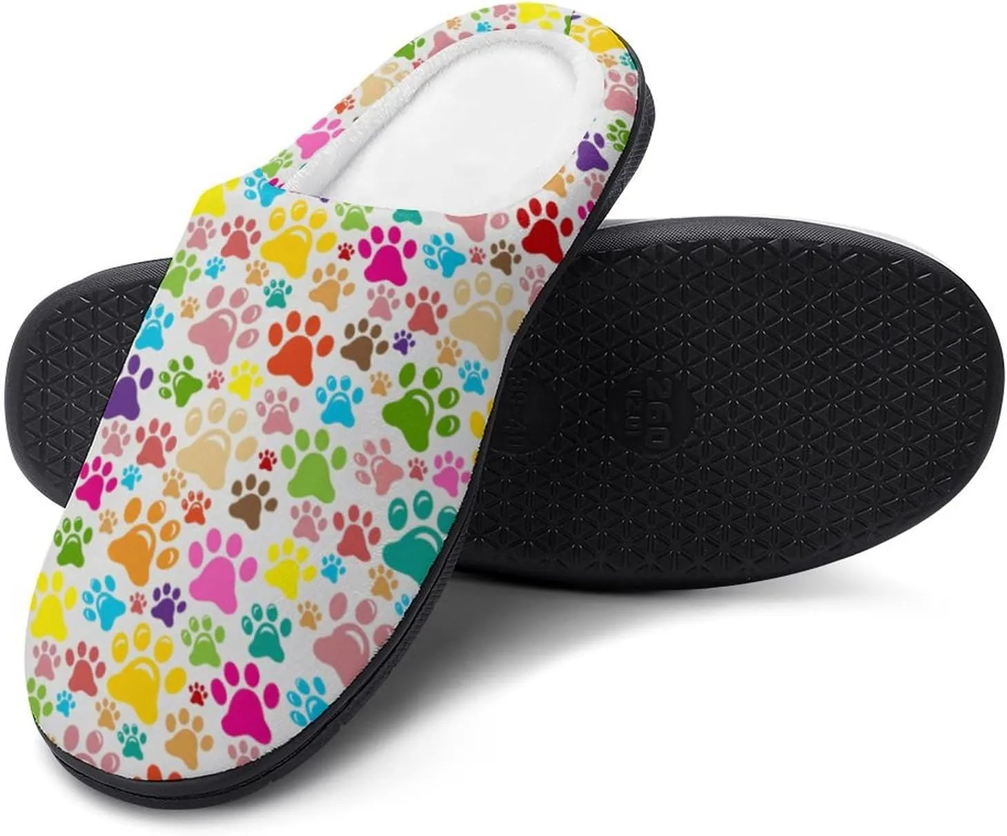Womens Home Slippers Warm Bedroom Slip-On Shoes Mens Halloween Slippers Soft Cotton House Clog Slippers Indoor Outdoor