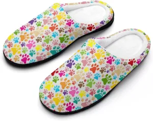 Womens Home Slippers Warm Bedroom Slip-On Shoes Mens Halloween Slippers Soft Cotton House Clog Slippers Indoor Outdoor