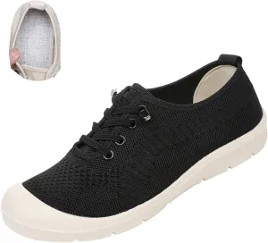 Women's Lightweight Comfortable Walking Barefoot Shoes,Breathable Mesh Non-Slip Soft Sole Slip on Orthopedic Sneakers