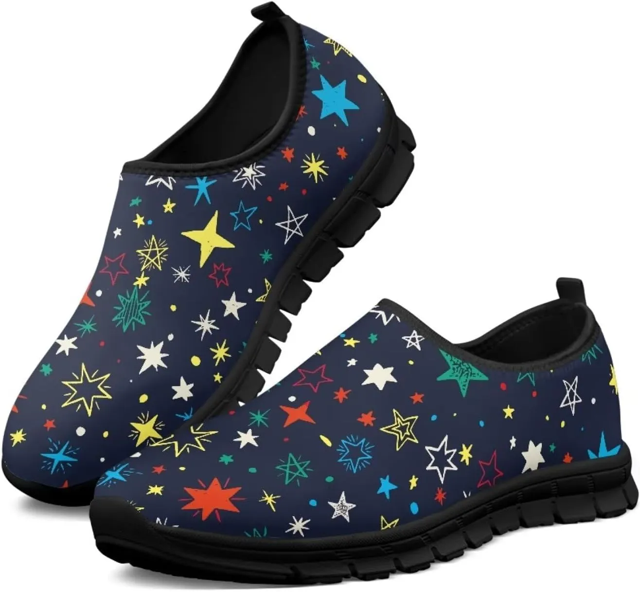 Womens Lightweight Running Shoes Slip On Breathable Fashion Tennis Walking Sneakers for Travel Camping Jogging SizeUS 5.5-11.5