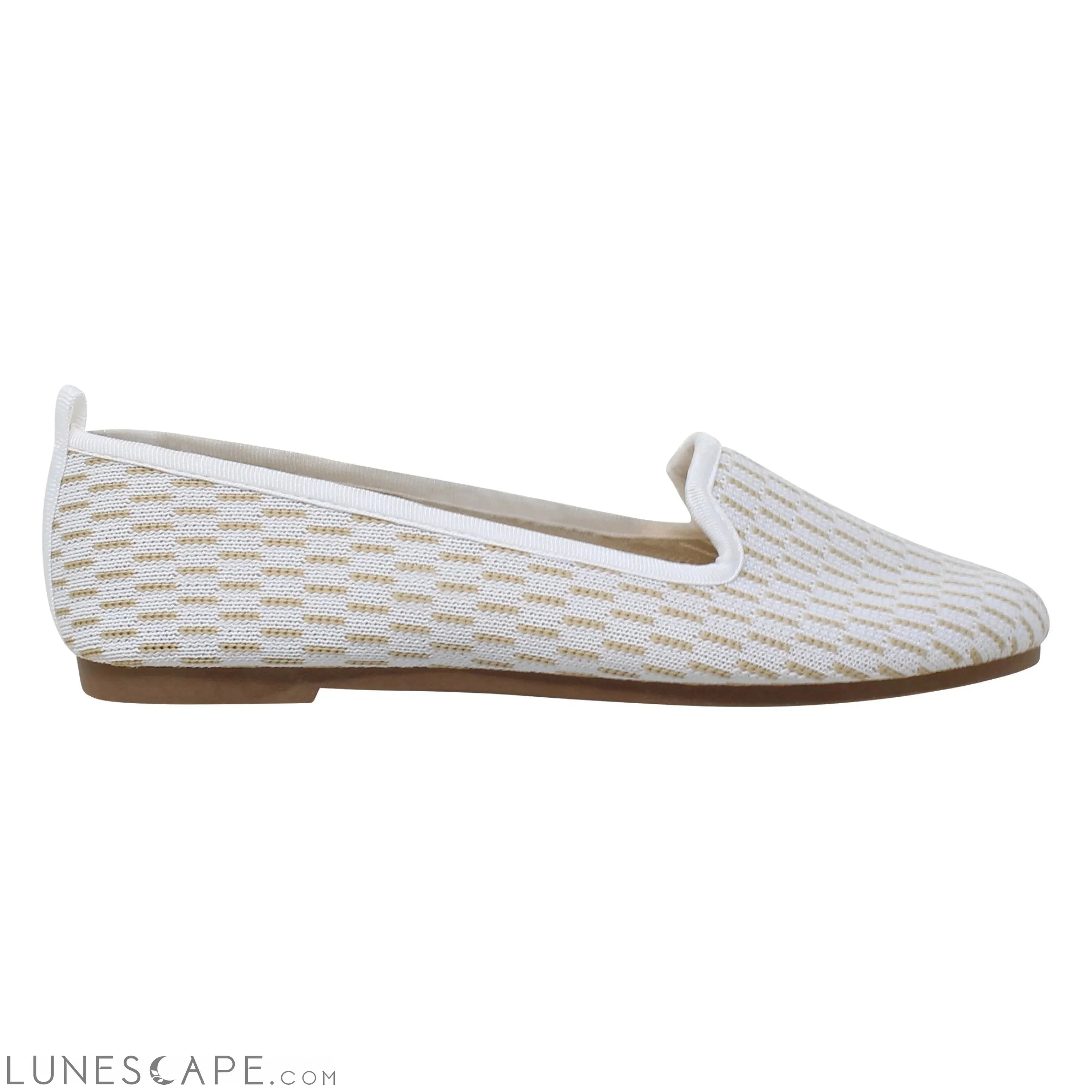 Women's Loafer Flats Sweater Soft Rubber Sole Shoes White Suede
