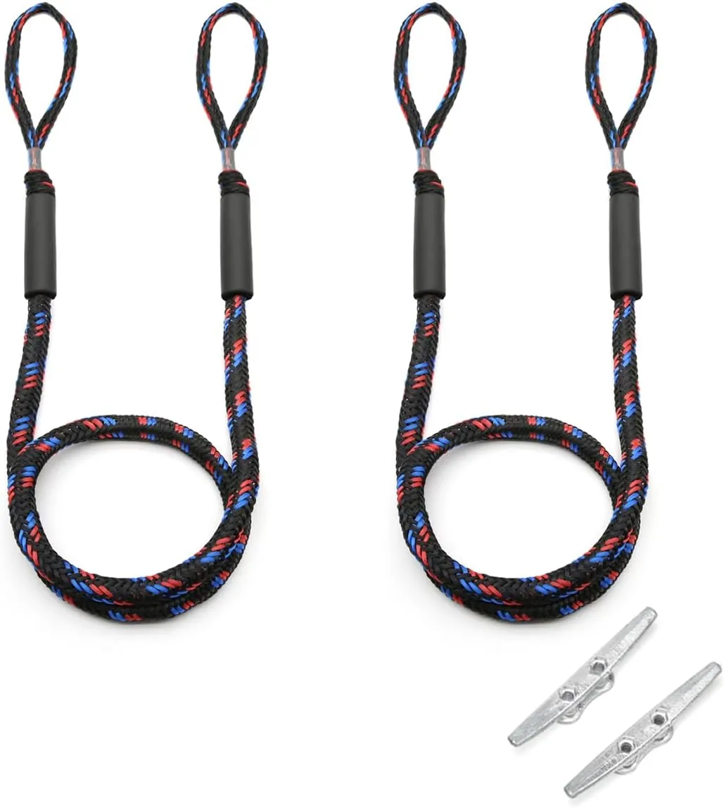 XITAO Bungee Dock Line, Mooring Rope, Boat & Pontoon Accessories, Boat Dock Ropes for Docking Boats and PWC, Packed with 2 Dock Cleat