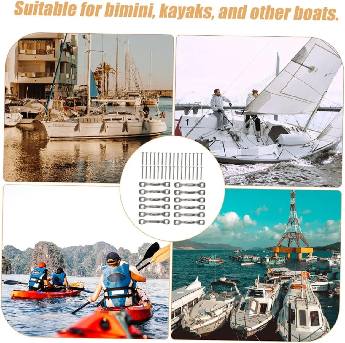 Yacht Handles Boat Door Boats Pad Eye Straps U Shaped Door Handles Boat Accessories Eye Deck Loop Marine
