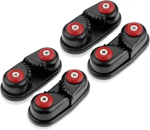 Yetaha 4 Pack Kayak Cam Cleat, Fast Entry Kayak Cleats Marine Aluminum Cam Cleats for Boat Canoe Sailing Sailboat Dinghy Accessories